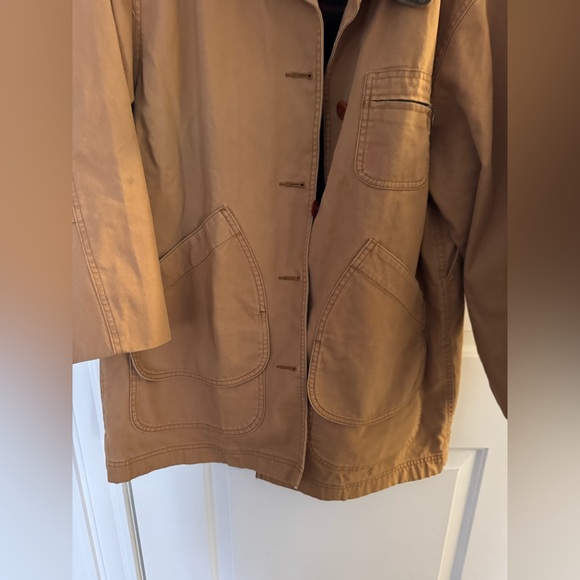 Vintage LL Bean Large Chore Barn Jacket Plaid Flannel Lined Womens - Picture 2 of 5